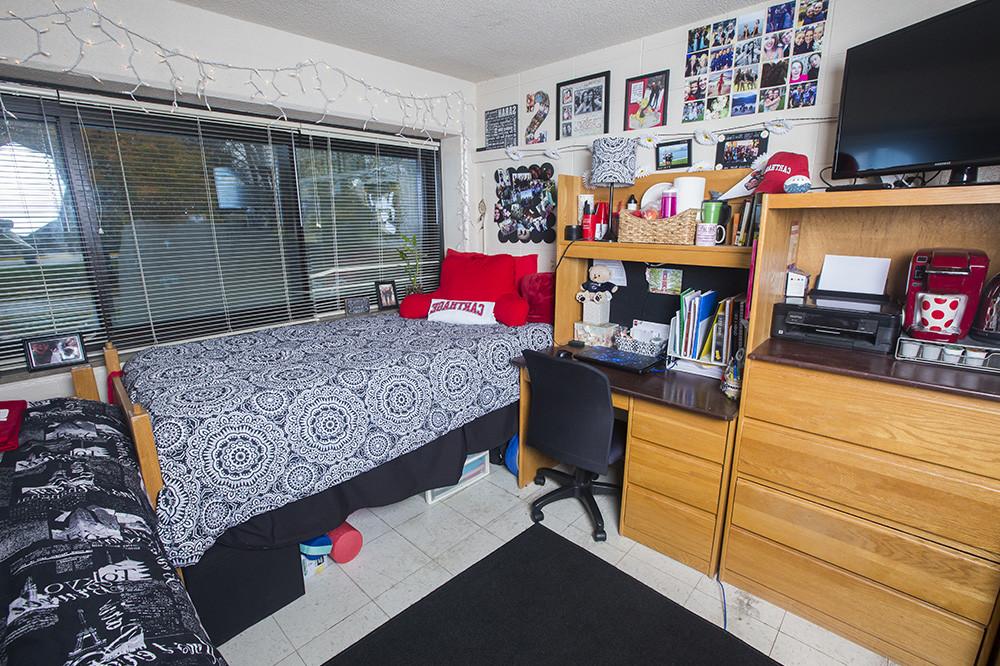 An example of a decorated dorm in Pat Tarble Residence Hall.